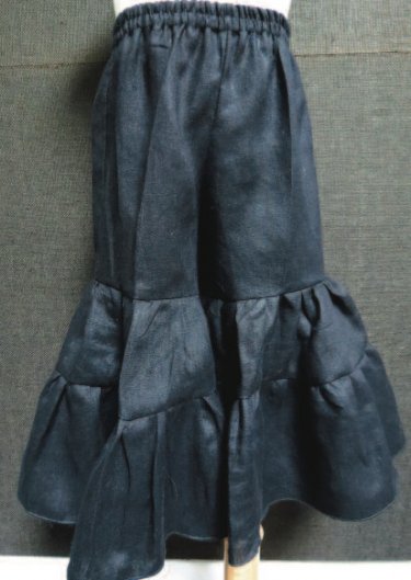 Black Linen Flounce Pant<BR>2T, 3T, & 6 Years ONLY