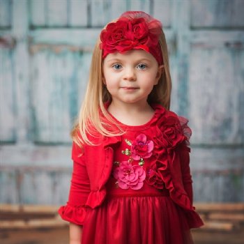 Haute Baby 2017 Ruby Sparkle Shrug<BR>4T ONLY
