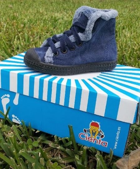Boys Navy High Top Shoe<BR>Sizes 5 to Youth 3<BR>Now in Stock
