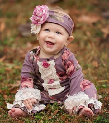 Haute Baby 2018 Sugar Plum Infant Coverall<BR>12 Months ONLY