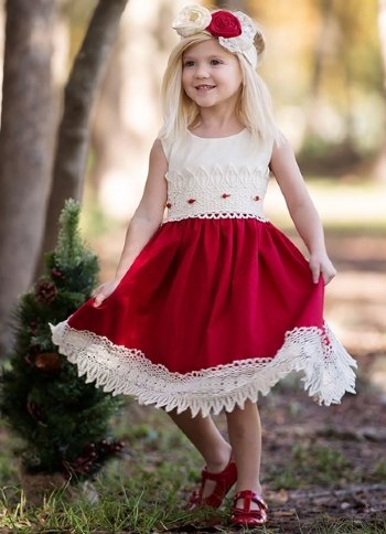 Haute Baby 2018 Tis the Season Big Sis Dress<BR>Mesh Top & Legging Also Available!<BR>Now in Stock