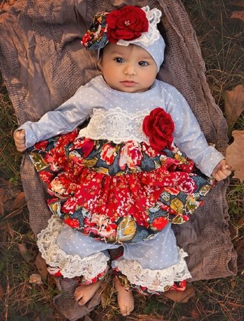 Haute Baby 2019 Autumn Blooms Coverall <BR>Newborn to 9 Months Now In Stock!