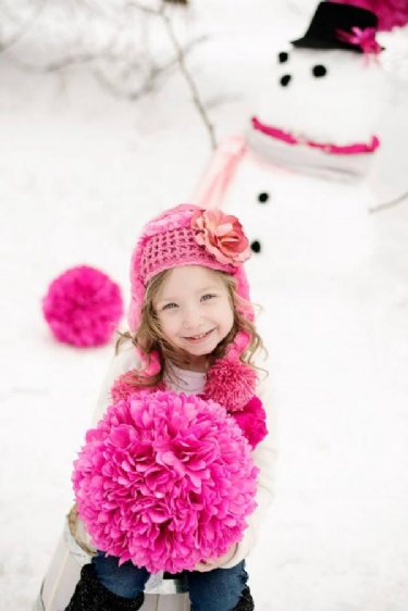 Girls Hot Pink Cozy Winter Hat<BR>Now in Stock
