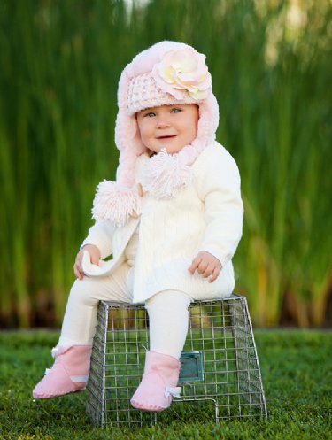 Girls Light Pink Cozy Winter Hat<BR>Now in Stock