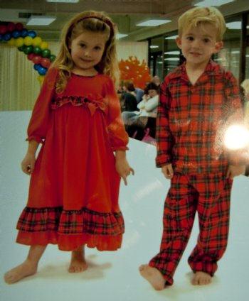 Boys Christmas Button Up Pajamas<br>Matches Sisters Nightgown!<br>8, 12 & 14 Years ONLY