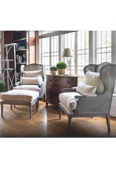 French Farmhouse Wingback Cozy Chair